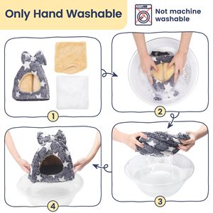 Casa para Cobayas y Cama Cálida de Invierno para Conejos, Cama Antideslizante para Animales Pequeños, para Conejos Enanos/Chinchillas - Product Image 5