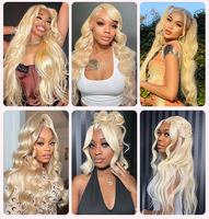 Perruque Lace Front Body Wave 613 en Gros, Perruque Brésilienne Sans Colle, Perruque Lace Front 100% Cheveux Humains Vierges avec Mèches