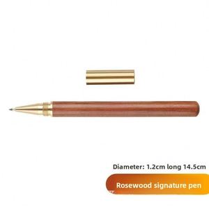 Bolígrafo Personalizable de Madera de Palisandro y Ébano Negro con Detalles en Latón y Plástico, Regalo Corporativo Creativo - Product Image 4