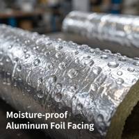 Heat Resistant 650C Mineral Wool Pipe Shell 50mm Thickness Rockwool Insulation for Power Plant Pipeline
