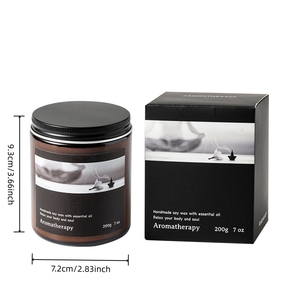 7 oz'lık Kokulu Mumlar, Siyah Metal Kapaklı ve Tekli Hediye Kutuları ile Rahatlatıcı Sıcak Mum Kavanozları, Sıcak Bir Ev Dekorasyonu İçin - Product Image 5