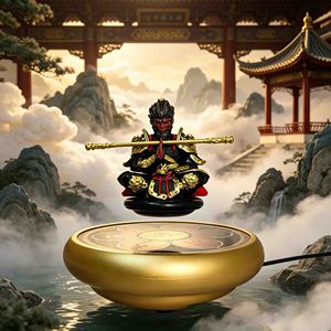 Lampe de nuit LED HCNT Sun Wukong Monkey King à flottation magnétique, en résine ronde multicolore, avec contrôle tactile, rechargeable par USB, décoration d'intérieur - Product Image 5