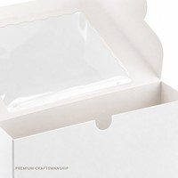 Scatola per Torte Personalizzata con Finestra Trasparente, Confezione Pieghevole in Carta per Pasticceria con Finestra Visibile in PET per Dessert di Compleanno