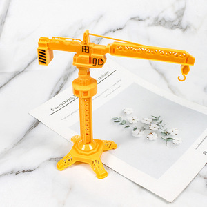 Tower Crane Cake Topper Plastic Reusable Birthday Decoration Construction Vehicle Shape - Product Image 2