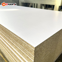 Panneau de particules mélaminé double face 1220x2440mm, panneau MDF moderne résistant à l'humidité, couleur blanche, certifié