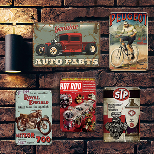 Letrero Metálico Vintage de Piezas de Automóviles, Decoración Retro para Pared de Garaje o Taller, Arte Mecánico para Bar o Cuarto de Hombre, para Entusiastas de Autos Clásicos - Product Image 2