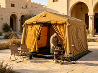 Tente Gonflable en Polyester et Coton pour le Moyen-Orient, Tente Gonflable pour la Maison 300x300x250cm pour le Camping en Plein Air