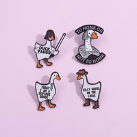 Mignon Ducktor Oie Épingles En Émail Dessin Animé Certifié Silly Goose Animal Broches Revers Sac À Dos Badge Bijoux Cadeaux pour Enfants Amis