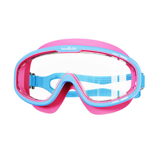 SwimBoBo Children Silicone Swimming Goggles <b>Large</b> <b>Frame</b> Clear Lens Anti Fog Adjustable For Kids Swimming - Product Image 1