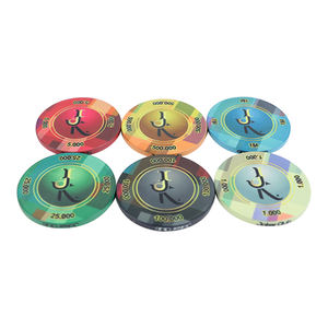 Jetons de poker personnalisés en céramique pour casino, club de poker, 10G, 39mm, avec logo privé, design <span class=keywords><strong>Tina</strong></span> - Product Image 4