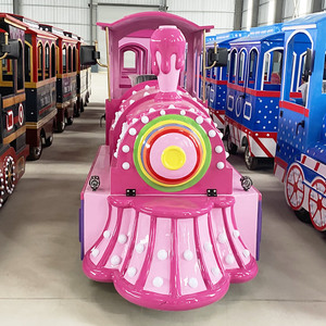 Élégant Train Touristique Rose Électrique sans Rails pour Enfants, Parc d'Attractions et Parcs Extérieurs - Product Image 2