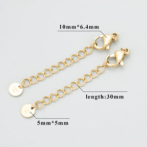 Bolsa de 4 Piezas de Fornituras para Joyería de Acero Inoxidable 316L MC37, Dijes sin Níquel para Fabricación de Collares y Cadenas de Extensión, Venta al por Mayor - Product Image 2