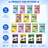 Sacs imprimés sur mesure pour litière pour chat, sable de bentonite naturelle 5L, 99,5% sans poussière, pour commandes de marques