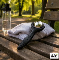 Balle de massage ABS avec poignée, rouleau manuel pour la relaxation musculaire, outil de libération des fascias pour le dos, le cou, les jambes, à domicile