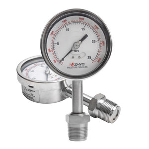 Manômetro de Diafragma de Alta Pressão Industrial SS304 100mm 0-1500Bar Certificado CE para Lama, Argamassa e Slurry Químico - Product Image 1