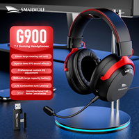 Auriculares Inalámbricos para Juegos Smailwolf G900, 4 Modos, BT5.0, 2.4G, 40mm, Luz RGB, Micrófono con Cancelación de Ruido para PC, PS5, Laptop, Esports