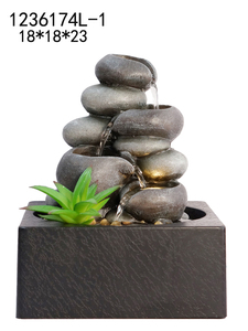 Fontana a Cascata da Esterno con LED, Decorazione Rilassante per Giardino/Patio, Elemento Acquatico in Bronzo - Product Image 3
