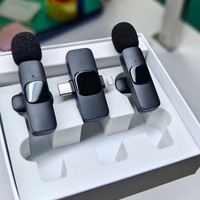 USB-C sans fil Lavalier Microphone Mini Portable Smartphone Mic pour téléphone Android TikTok YouTube Lapel Microphone pour le visage