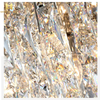 Salon moderne Mini plafonnier en cristal chromé élégant pour hôtel Luminaires encastrés pour salle à manger chambre cuisine