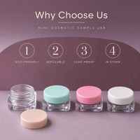 Pot cosmétique miniature ISMAN 2g, conteneur en plastique rose vide avec couvercle pour baume à lèvres, crème pour sourcils, soin du visage, vente en gros