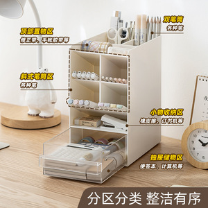 Good Products Of The Times Office Organizer Rectangle Standing Type PP Plastic Creative Desktop Storage Box SD-3853 - Product Image 3