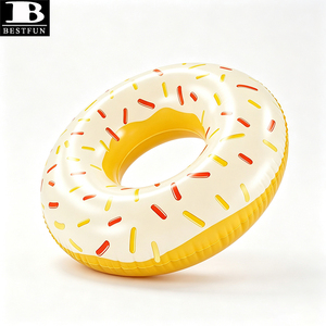 Bouée gonflable en PVC durable <span class=keywords><strong>de</strong></span> qualité supérieure, motif donut, avec décorations, pour adultes et enfants <span class=keywords><strong>de</strong></span> 6 ans et plus - Product Image 4