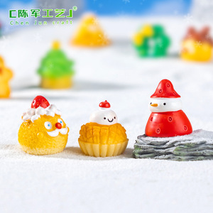 Chenjun Micro-Paisaje Navidad hombre <span class=keywords><strong>de</strong></span> pan <span class=keywords><strong>de</strong></span> jengibre, postre <span class=keywords><strong>de</strong></span> hojaldre, casa <span class=keywords><strong>de</strong></span> muñecas Diy accesorios decorativos, - Product Image 5