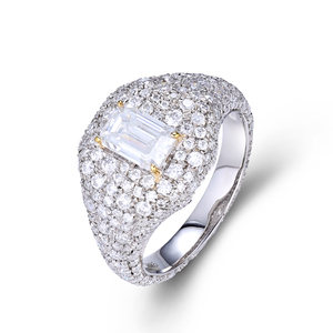 Anillo Cristiano de Moda en Plata de Ley 925 de Alta Calidad, Chapado en Oro Blanco de 18K, con Moissanita y Perla de Agua Dulce, Gran Venta - Product Image 1