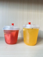 Gobelets jetables transparents à paroi simple en plastique pour petit-déjeuner, parfait pour les yaourts et les flocons d'avoine froids, avec couvercles, en PET de qualité alimentaire, 7 oz, logo personnalisé