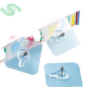 <span class=keywords><strong>Enan</strong></span> Traceless Pvc Crochets Collant Pas de Poinçonnage Crochet Vis Bâton Cadre Photo Carrelage Tenture Murale pour la Cuisine - Product Image 4