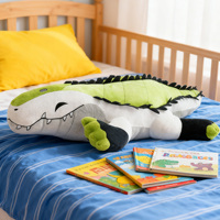 Grand coussin en peluche crocodile personnalisable, OEM ODM, motif écailles 3D doux, animaux en peluche doux et personnalisés