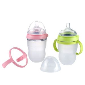 <span class=keywords><strong>Biberon</strong></span> personnalisé sans BPA pour bébé, en silicone de qualité alimentaire, anti-colique, à col large, fabricant OEM ODM, vente en gros - Product Image 4
