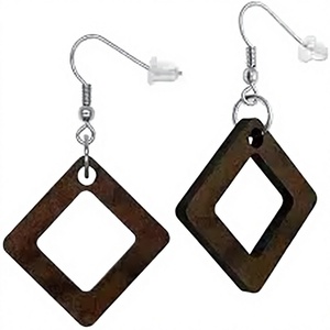 Boucles d'oreilles créoles bohèmes en résine pour femme, bijoux fantaisie tendance, motif marbré blanc et noir, pour soirée et mariage - Product Image 2