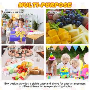 أكريليك ، صواني حروف للطعام ، طبق حلوى قابل للملئ بأحرف أكريليك قابل لإعادة الاستخدام لحفلات أعياد الميلاد والزفاف - Product Image 6