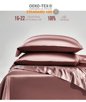 100% pur drap housse en soie de mûrier style moderne imprimé ensembles de literie en soie king size couette draps en soie ensemble de literie