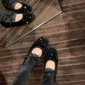 Zapatos Planos Mary Jane con Lentejuelas, Punta Redonda, Forro de Cuero Genuino, Zapatos de Primavera para Mujer - Product Image 2