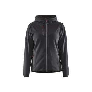 BLAKLADER - 594125369799XXL Chaqueta de punto para mujer Softshell con capucha Gris oscuro/Negro-CHAQUETAS DE TRABAJO EAN 7330509804780 - Product Image 1