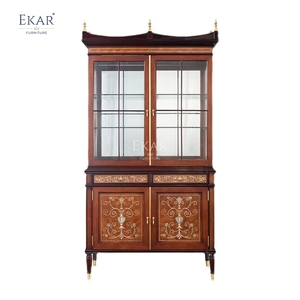 Librería de Lujo EKAR St. James Heritage |   Vitrina de Estilo Inglés con Incrustaciones Hechas a Mano | - Product Image 1