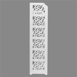 DB Modern White B Wood-<b>Plastic</b> Board Six Tiers Carved <b>Shoe</b> <b>Rack</b> Extendable for Home Entry Living Room Furniture for Exterior Use - Product Image 3