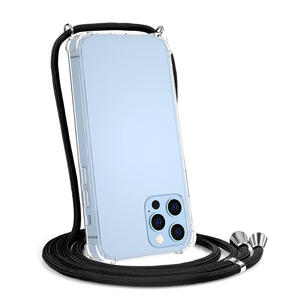 Transparent TPU Longe Collier Sangle Bandoulière Téléphone étui pour <span class=keywords><strong>iphone</strong></span> 16 15 14 13 12 <span class=keywords><strong>11</strong></span> Pro Max X XS XR 7 8 Plus SE 2020 - Product Image 1