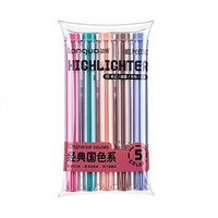 LANGUO – ensemble de stylos surligneurs aux couleurs classiques chinoises, encre à base d'eau, séchage rapide, anti-saignement, fournitures de papeterie pour le bureau et l'école