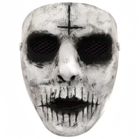 Donla DL-HM2307 Accessoires de fête d'Halloween Masque effrayant en latex à LED lumineux bicolore pour la veille d'Halloween