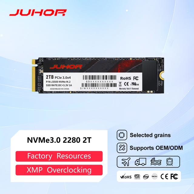 JUHOR M2 NVMe 2TB New Metal Ultra Compact Internal SSD for Gaming Laptops 4K Video Editing Rigs Desktop PCs