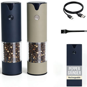 Molino <span class=keywords><strong>de</strong></span> Pimienta Recargable USB-C Portátil, Molinillo Eléctrico <span class=keywords><strong>de</strong></span> Sal <span class=keywords><strong>de</strong></span> Molienda Rápida para el Hogar - Product Image 1