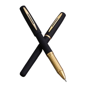 Custom Black Gold Gel Cozy Soft Touch With Logo Cheap Rubber Coated Promotional Sports Plastic <b>Pen</b> Writing Width 1.0Mm - Product Image 1