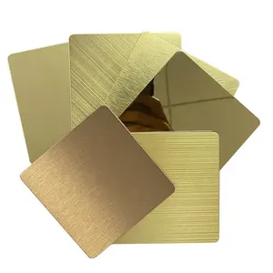 Folha de aço inoxidável colorida do espelho do ouro do material personalizado 201 304