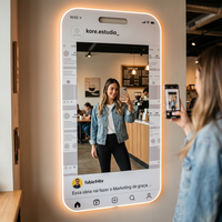 Miroir selfie Instagram personnalisé, grand miroir pour les réseaux sociaux, pour salon de coiffure, salon de beauté, photomaton