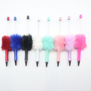 JC New Fashion Creative Cute Fuzzy 1.0mm Gel <b>Pen</b> for Children's Stationery Festivals DIY Plush Ball Gift Promotional Use Black - Product Image 3