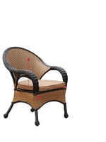 Chaise mobile en rotin tressé de style européen Golden Garden Terrace, table basse, table à thé de cour, sièges d'extérieur, chaises de véranda
