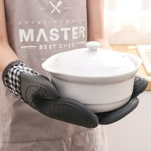 Insulated Oven Silicone Heat-proof Oven Mitts Microwave Oven Baking <b>Tools</b> Household Kitchen Bar Bakeware - Product Image 4